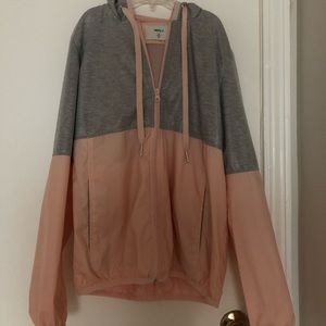 'Forever21' Pink & Grey Windbreaker